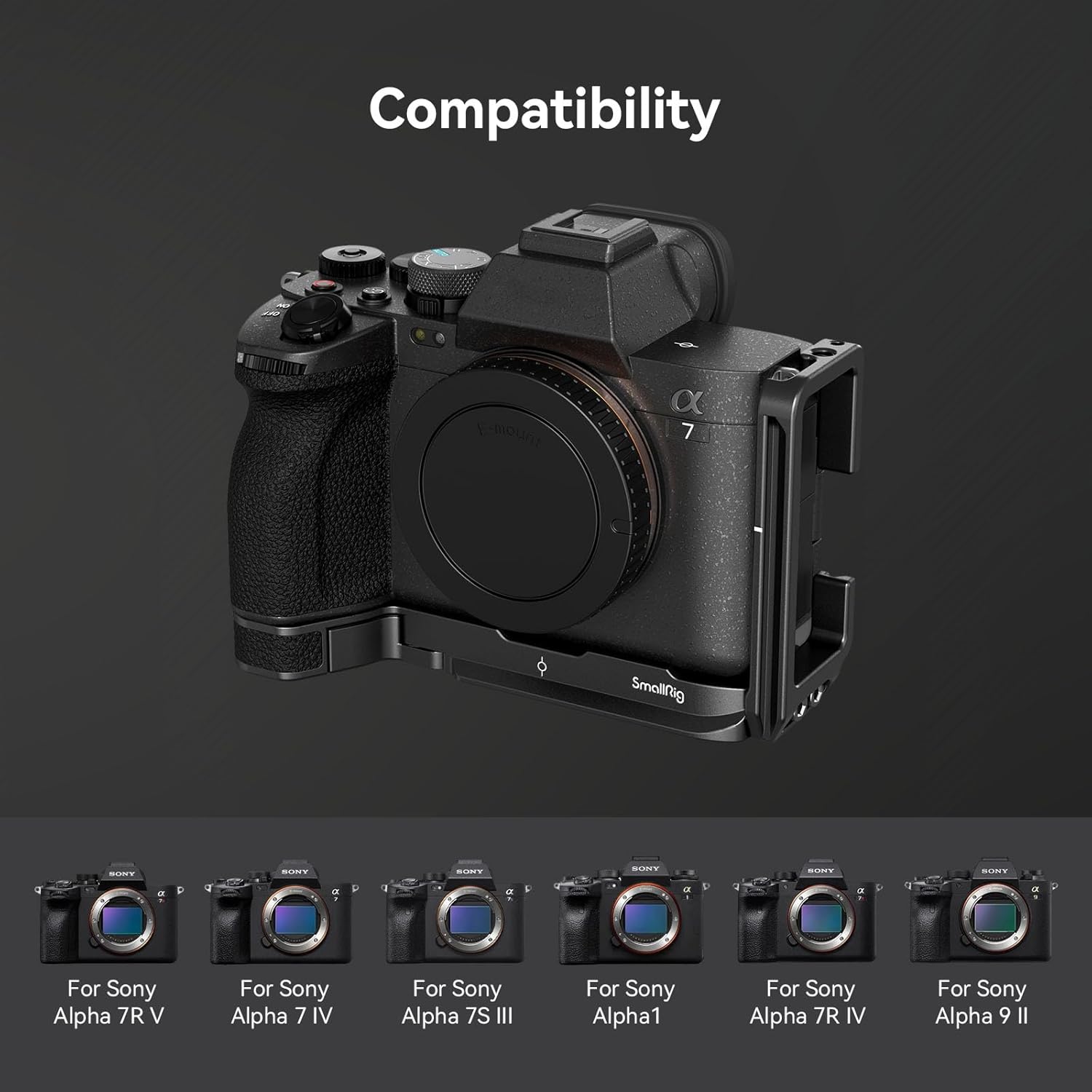Thumbnail 1 de SMALLRIG Staffa a L per Sony A7 IV/A7S III/A7R V/A7R IV/A9II/A1 con attacco Arca e quick release – modello 3660B