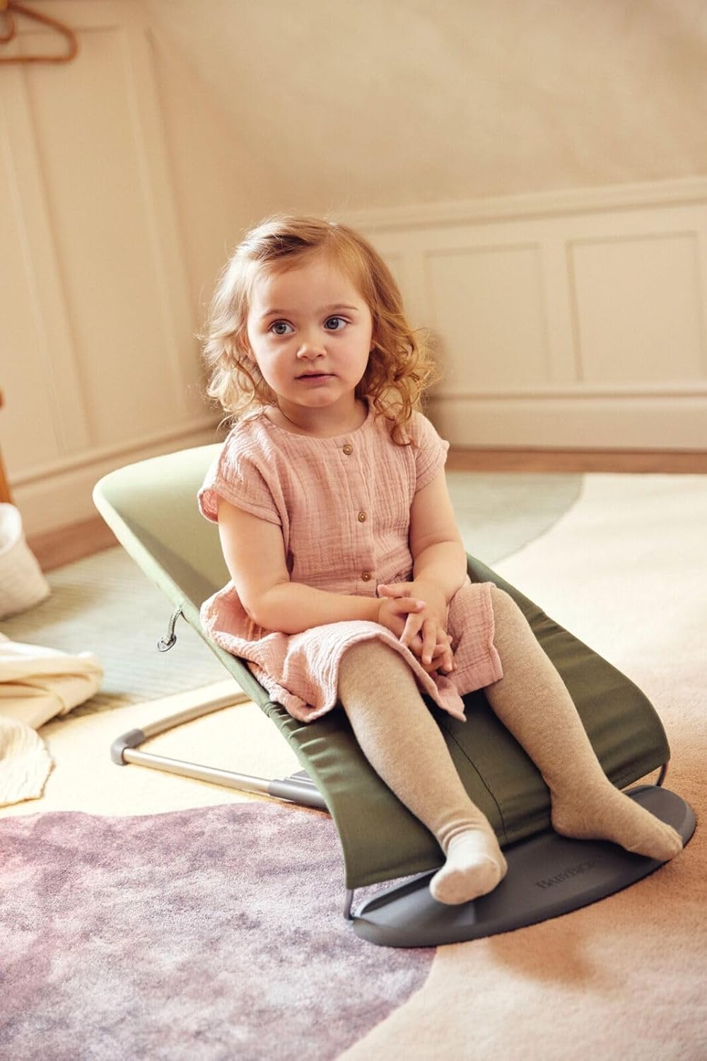 Thumbnail 4 de BabyBjörn Babywippe Bliss Gewebe Dunkelgrün – Ergonomische Wippe für 3,5–13 kg