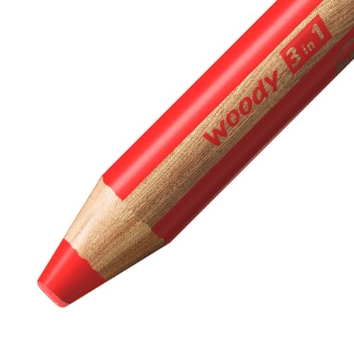 Detalle de STABILO Woody 3en1 — Étui de 10 crayons de couleur avec taille-crayon inclus