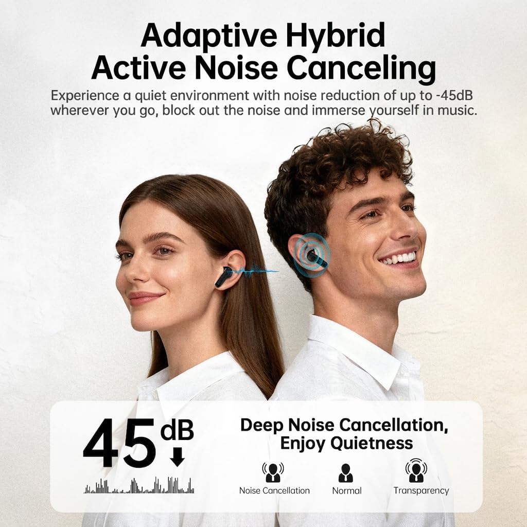 Detalle de xinwld Adaptive Hybrid Active Noise Canceling 2026 Wireless Earbuds