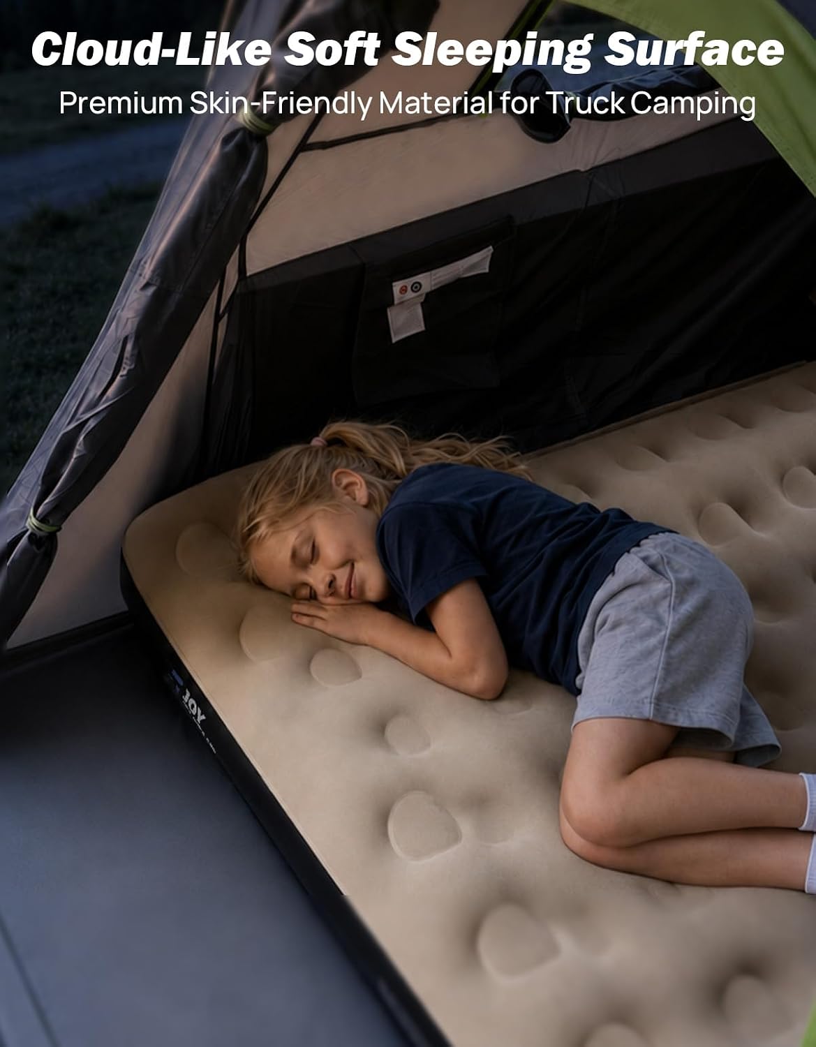 Thumbnail 5 de JOYTUTUS Truck Bed Mattress for 5.5-5.8Ft - Full Size Inflatable Mattress with Cup Holder and Cavity Design