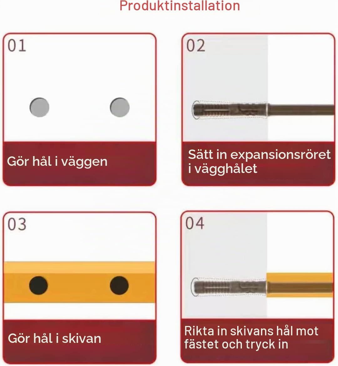 Thumbnail 4 de Foulrog FSB-220 flytande hyllhållare, 8-pack i järn och ABS, 10 x 100 mm