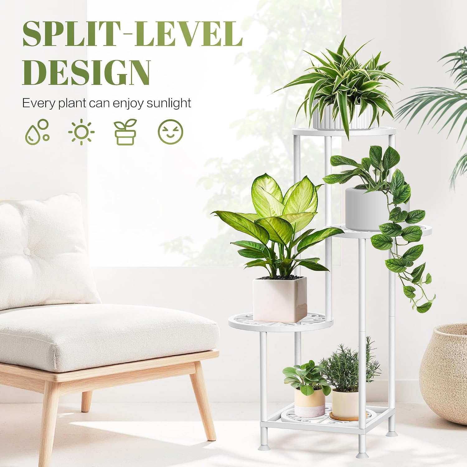Detalle de YOCOMEY Plant Stand, 4-Tier