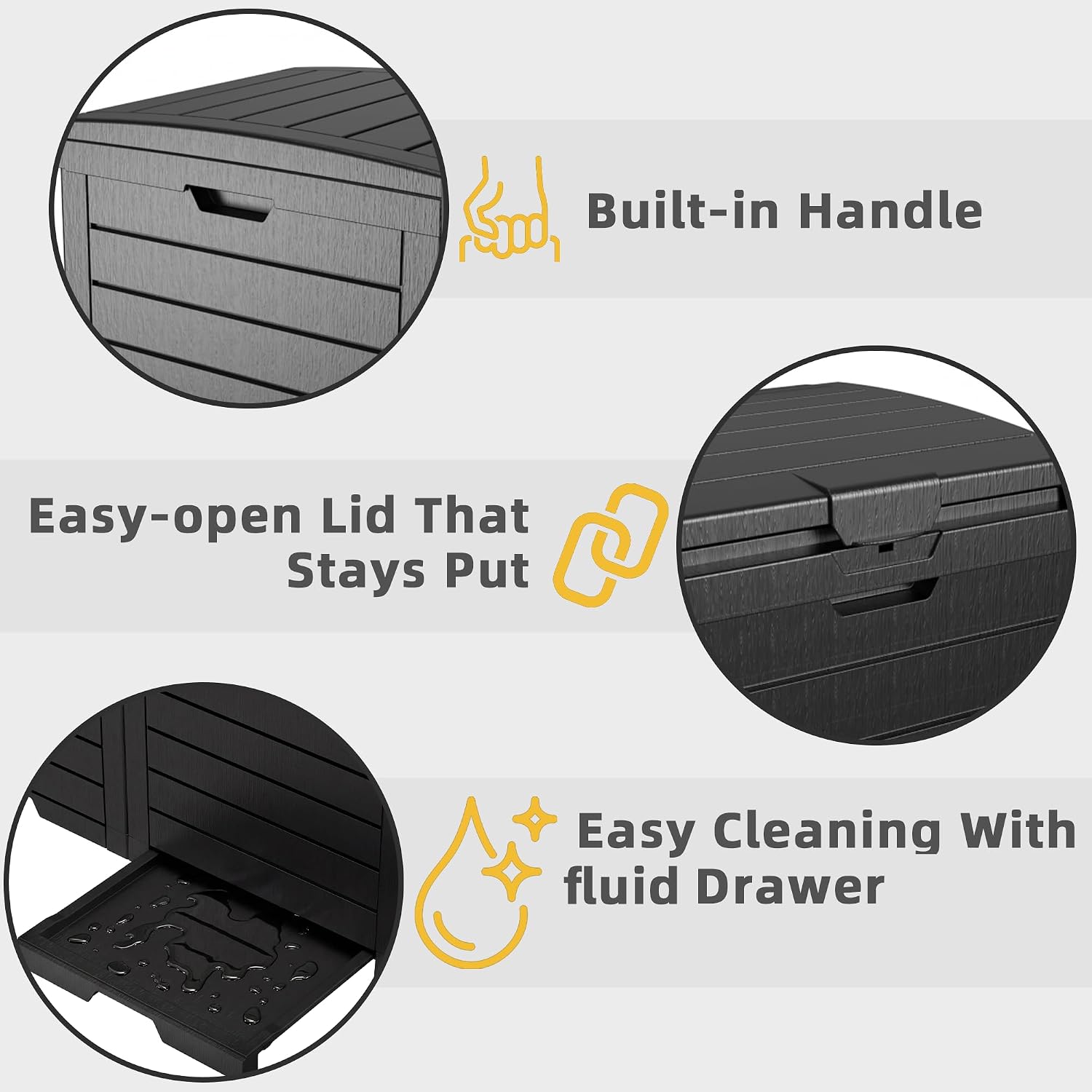 Thumbnail 3 de EFU 80-Gallon Double-Bin Outdoor Trash Can with Lid & Drip Tray