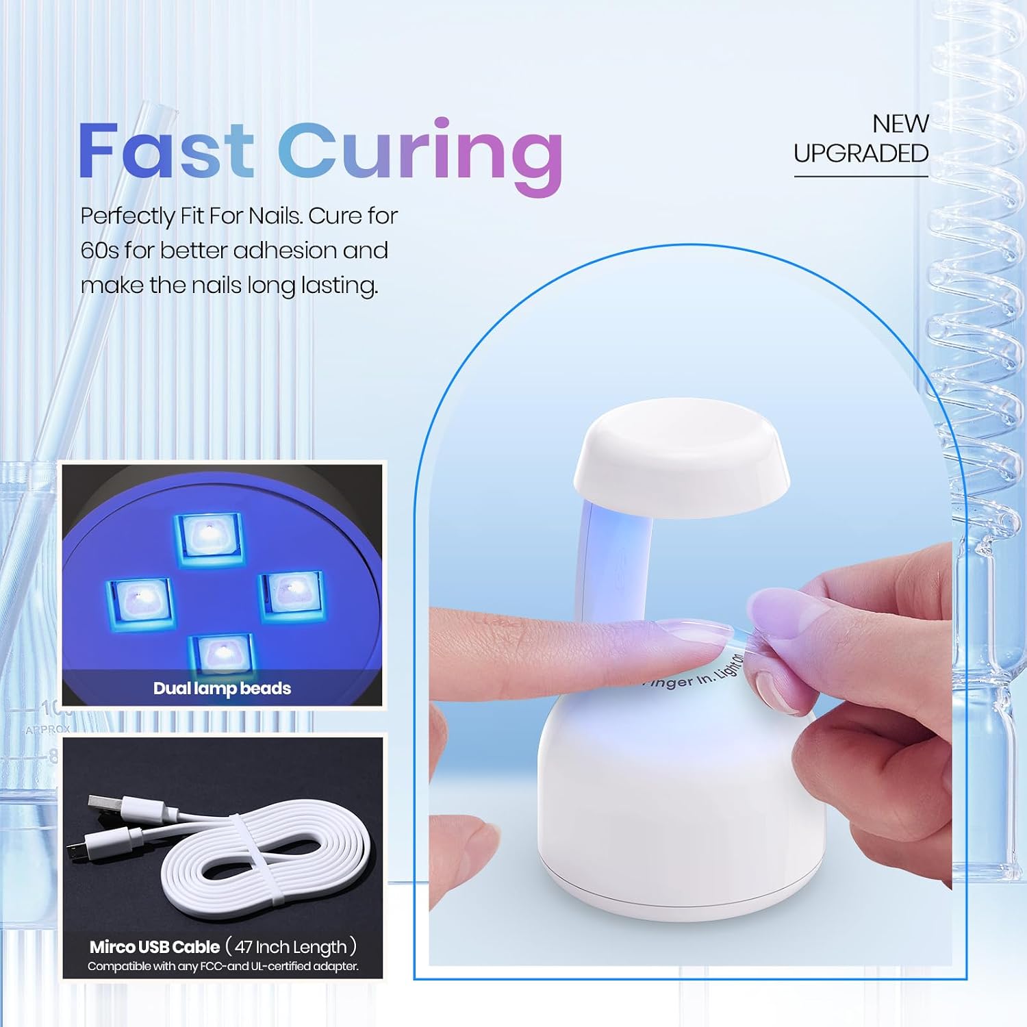 Thumbnail 4 de Beetles Mini UV Light for Gel Nails: Portable, Fast Flash Curing with Smart Sensor
