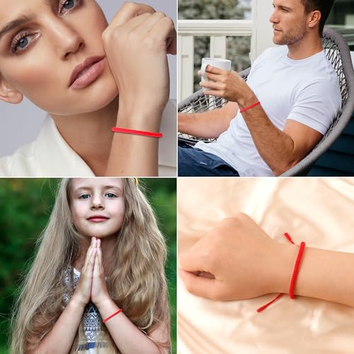 Detalle 2 de DAYANEY Red String Bracelet: Adjustable Kabbalah Rakhi Gift for Women