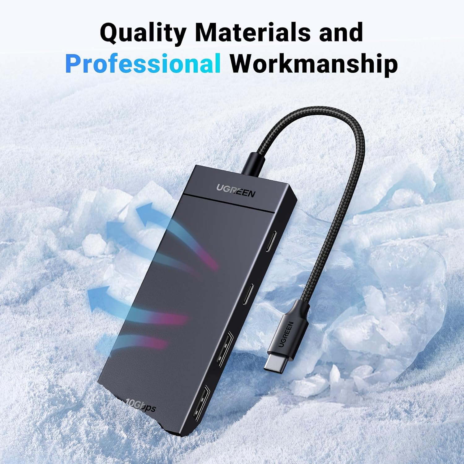 Detalle 2 de UGREEN 35583 USB-Cハブ 4ポート USB 3.2 Gen 2・最大10Gbps・A/C各2ポート