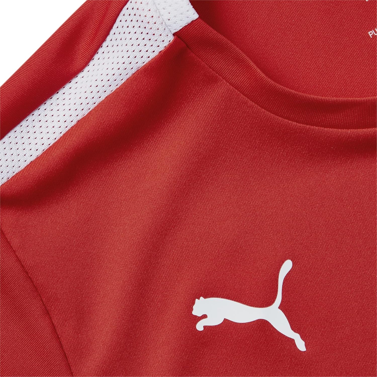 Detalle de PUMA Unisex Kinder Shirt – dryCELL, recycelte Materialien, Rundhalsausschnitt mit Daumenlöchern