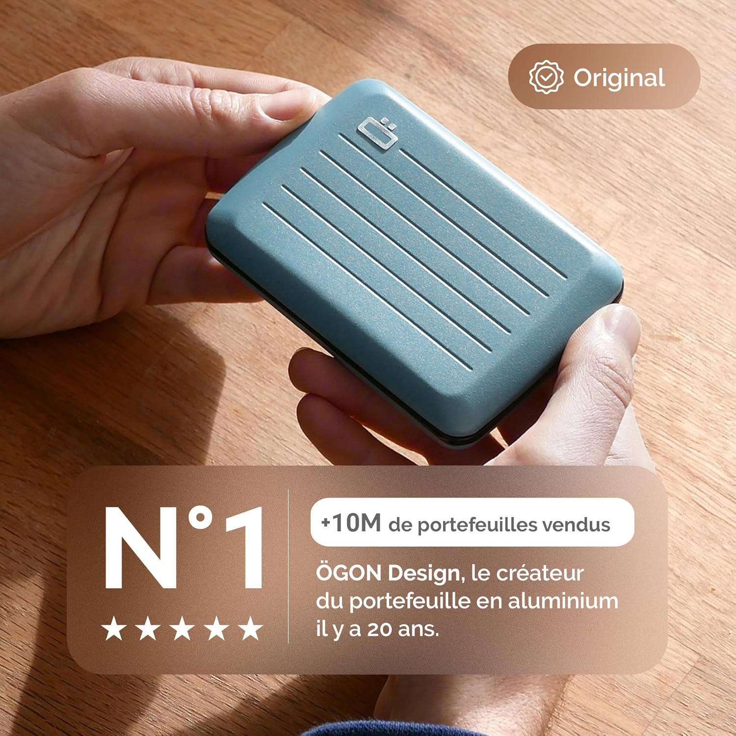 Thumbnail 2 de ÖGON Designs Smart Case Oslo : porte-cartes en aluminium avec protection RFID et fermoir métal