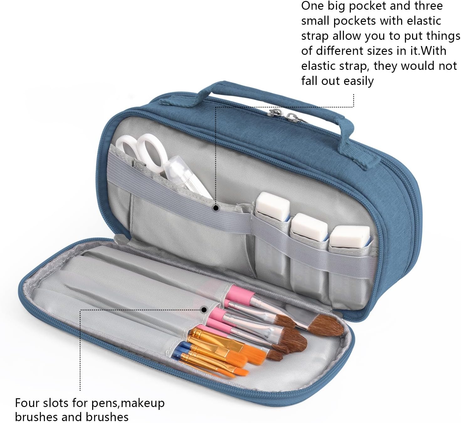 Thumbnail 2 de MOKANI Large Pencil Case – big capacity dual-compartment organiser for school and office