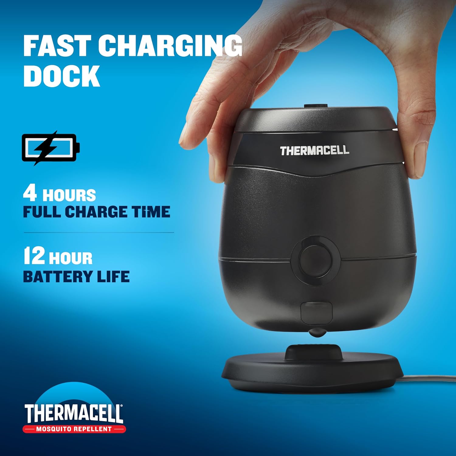 Detalle 2 de Thermacell E-Series Rechargeable Mosquito Repeller — 20ft Protection Zone, Scent Free, with Dock