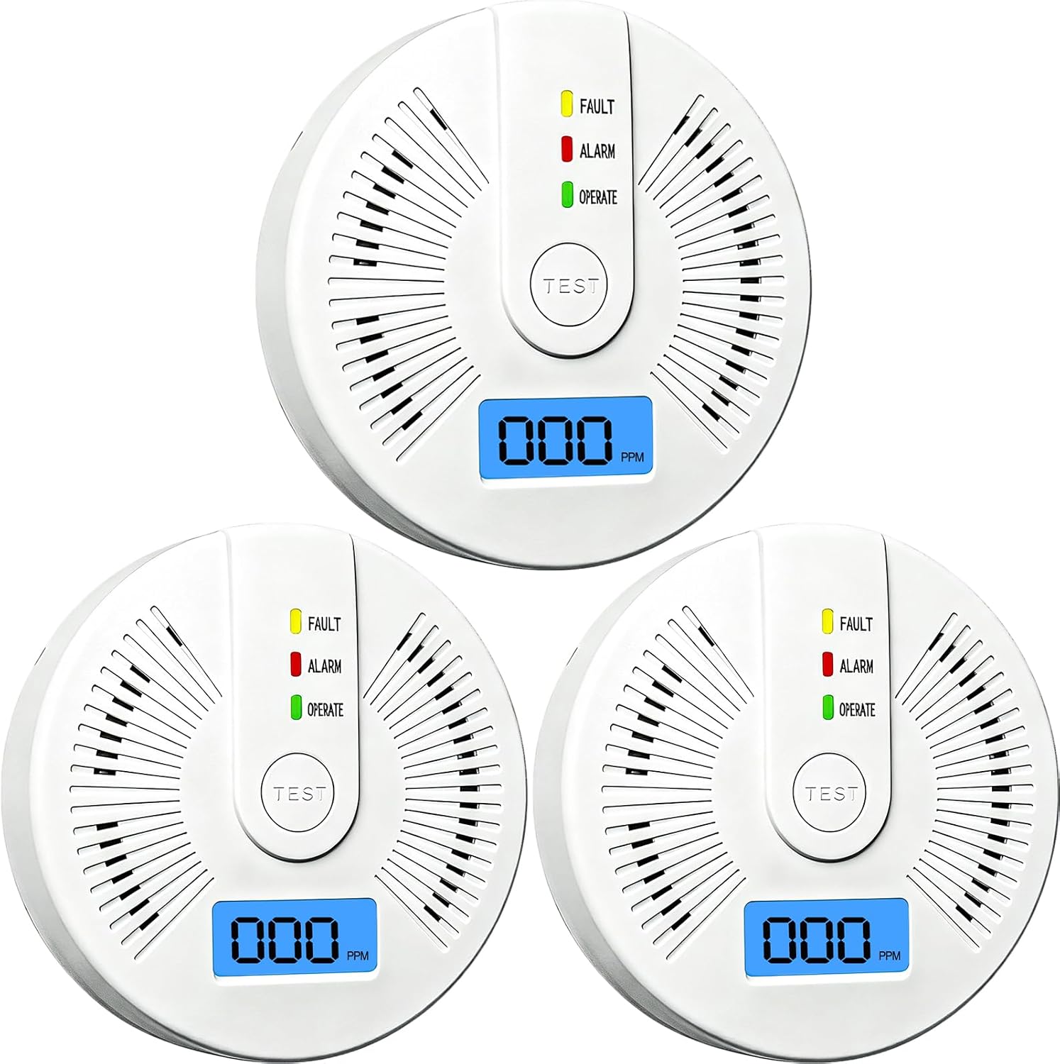 Thumbnail 6 de Mini Carbon Monoxide Detector with LCD Display (2-pack) – Battery Powered CO Alarm for Home and Car