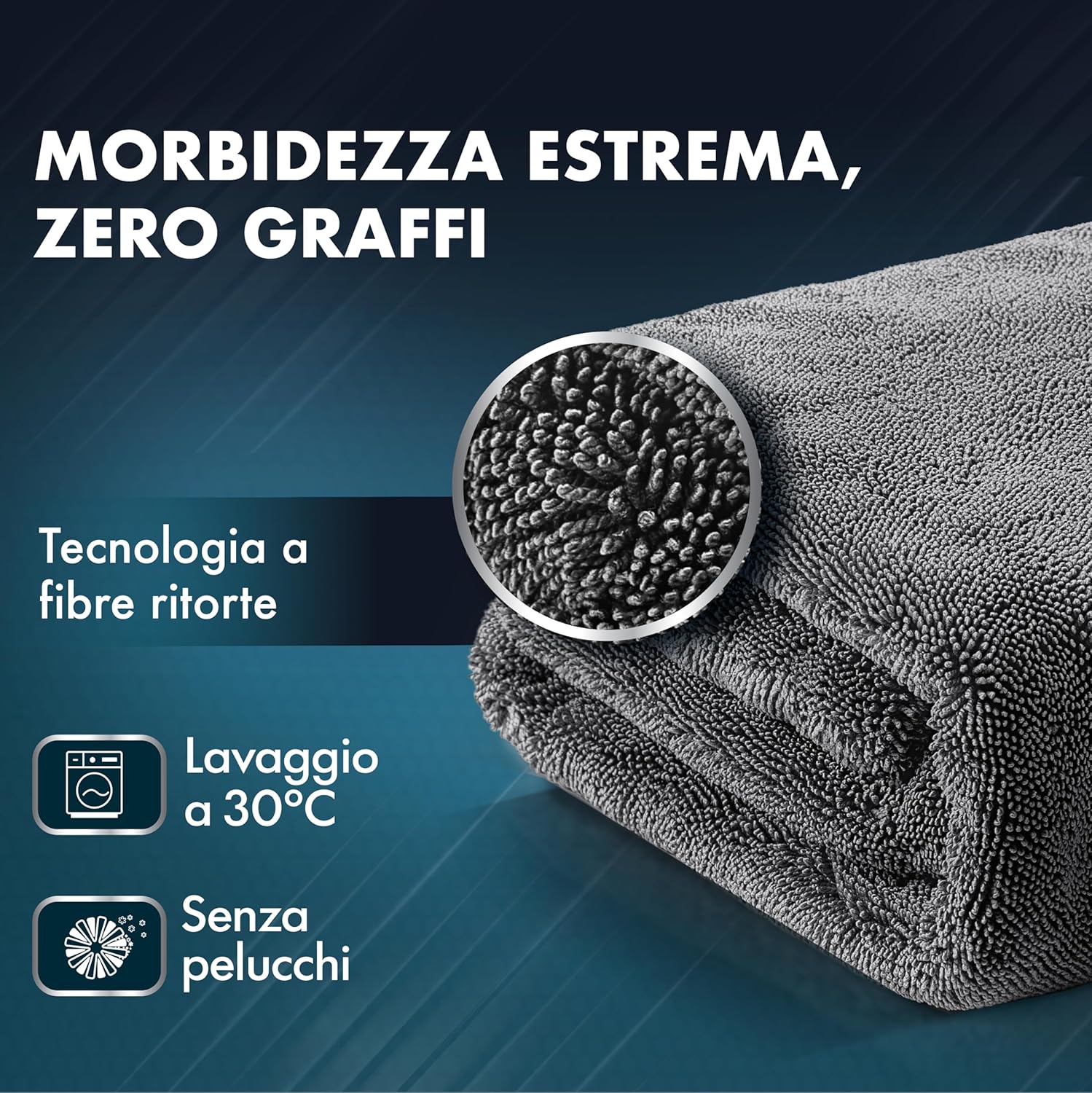 Thumbnail 4 de ZENAKIO Panno Microfibra Auto S 40x40 cm – 1800 GSM, assorbente e delicato sulla vernice