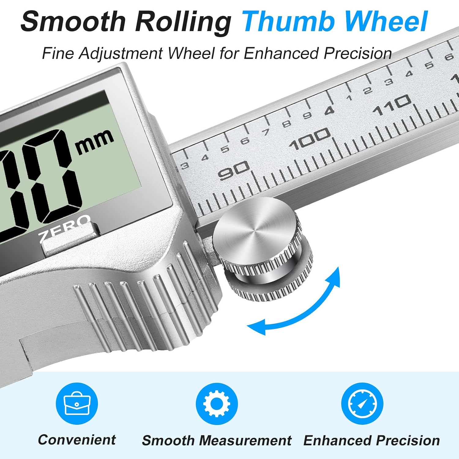 Thumbnail 3 de Ueznirn Vernier Calipers 200mm/8in Stainless Steel Digital Caliper