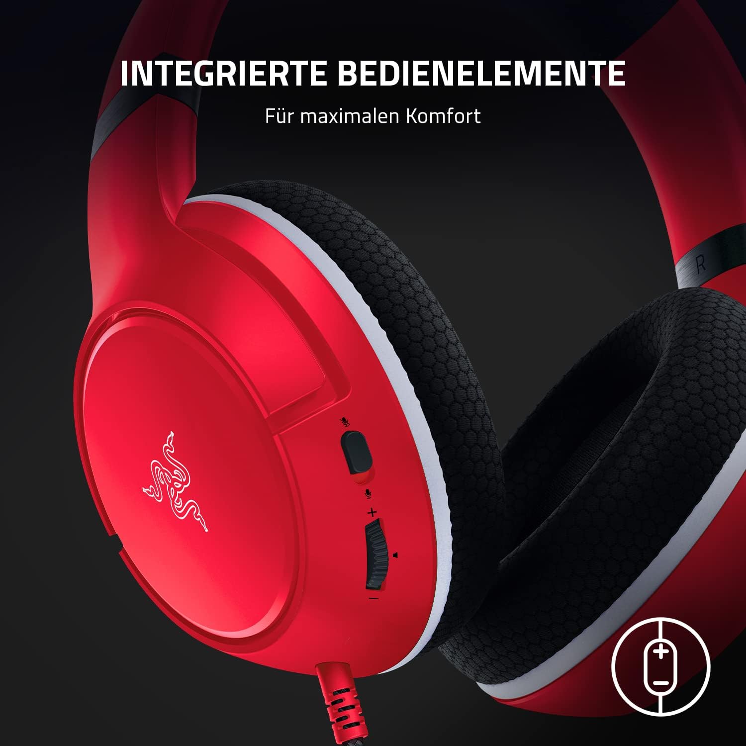 Thumbnail 6 de Razer Kaira X – kabelgebundene Gaming Kopfhörer für Xbox Series X|S (Rot)