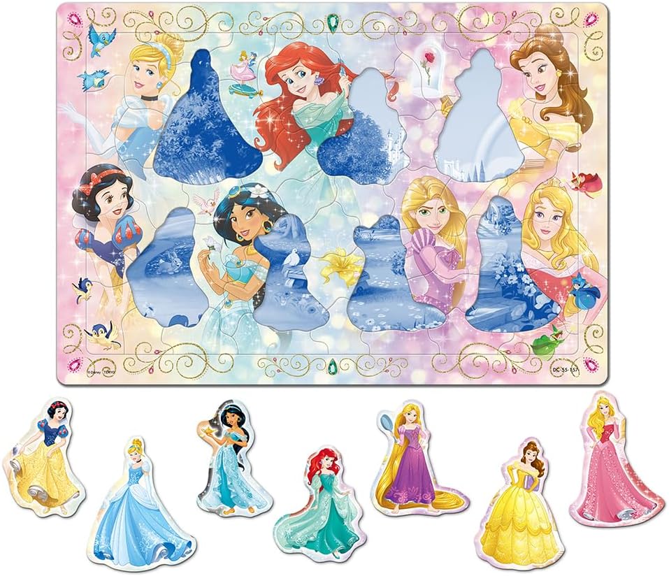 Thumbnail 4 de テンヨー ディズニープリンセス チャイルドパズル ステップアップ3点セットB 55・66・80ピース 抗菌コート・専用カバー付き