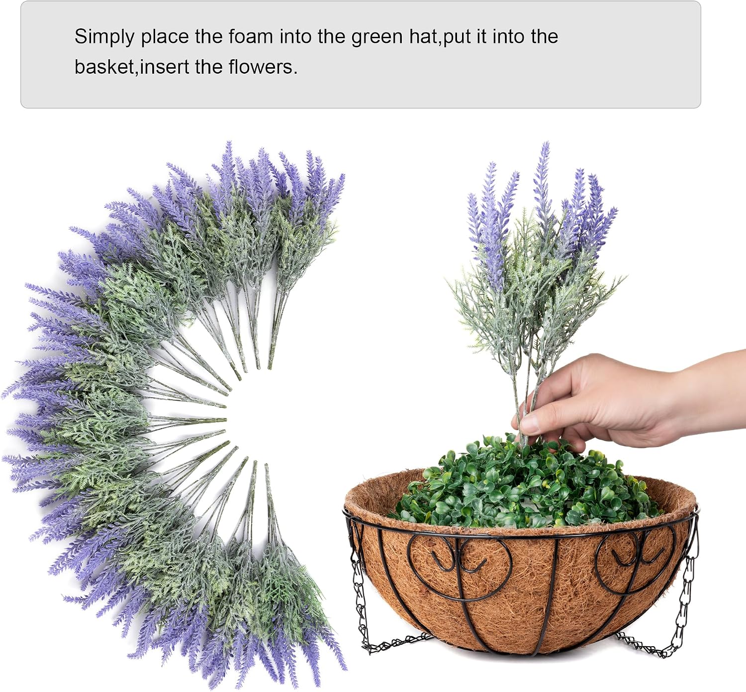 Thumbnail 6 de Ivydale Outdoor Hanging Artificial Pansies with UV-Resistant Silk Flowers (5-Color Mix)