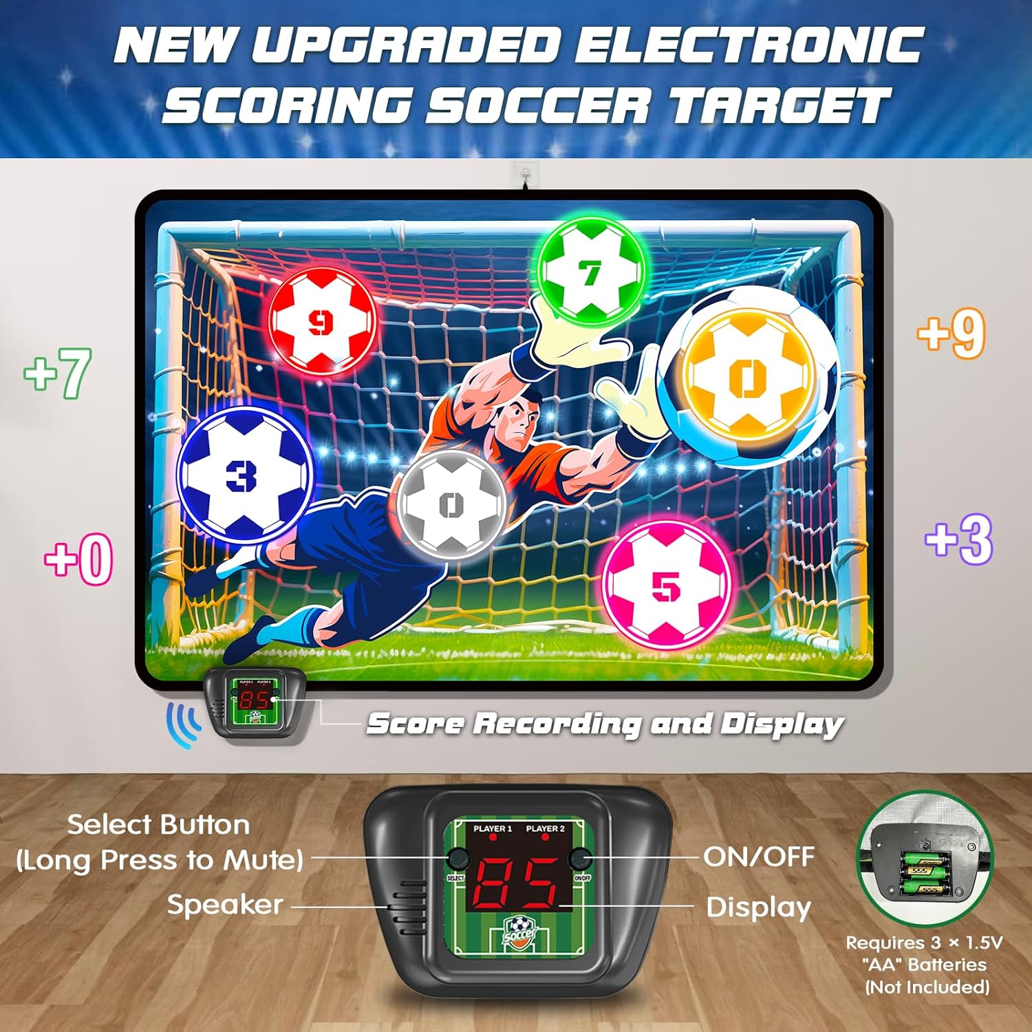 Thumbnail 1 de Electronic scoring football toy set 2 modes