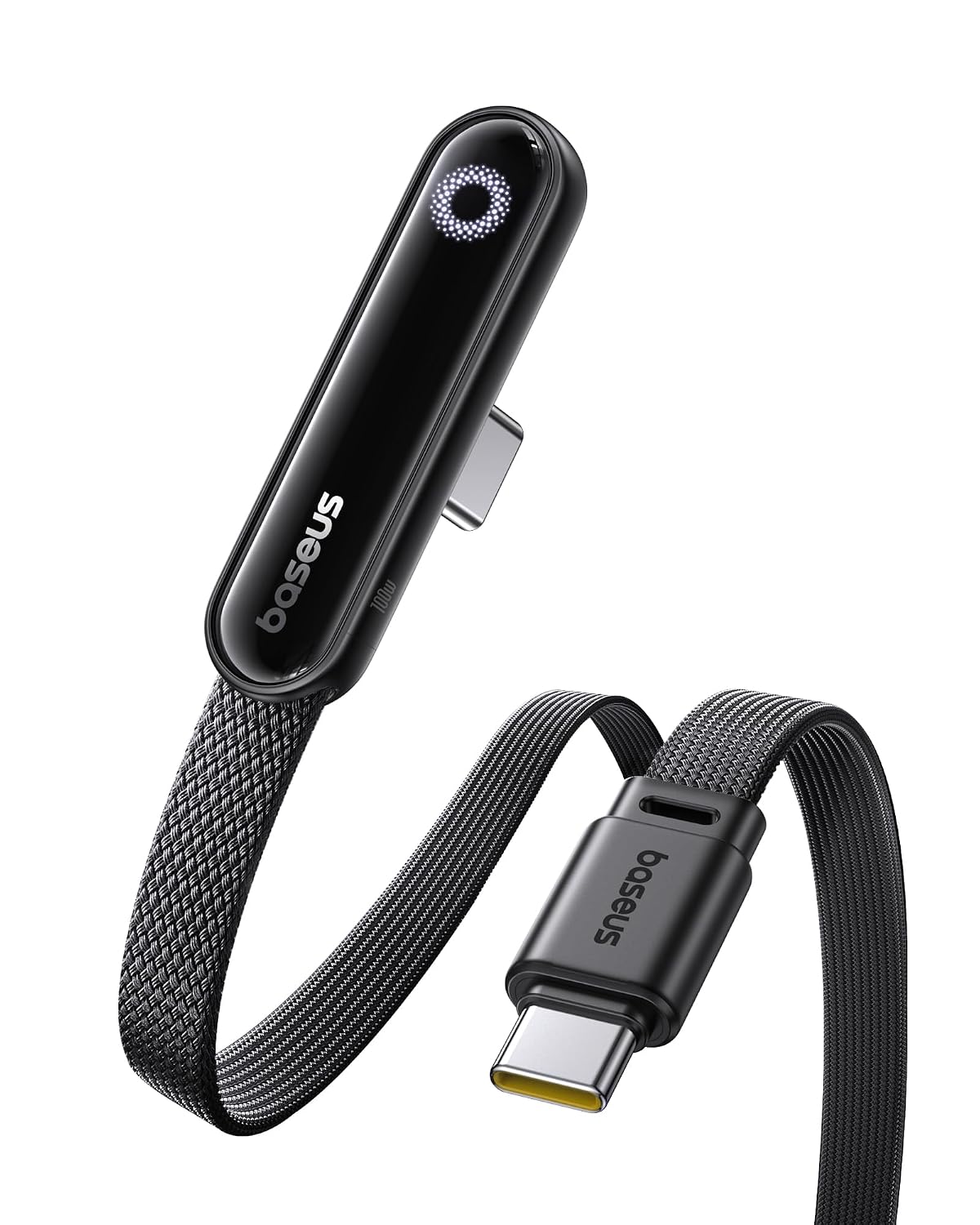 Thumbnail 6 de Baseus USB‑C auf USB‑C Kabel 90 Grad, 2 m, 100 W mit Ring-Umgebungslicht