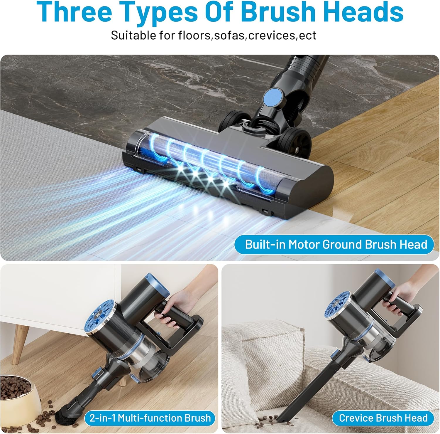 Thumbnail 5 de VIPSUN Cordless Vacuum Cleaner with Self-Standing & LED Battery Indicator (6-in-1)