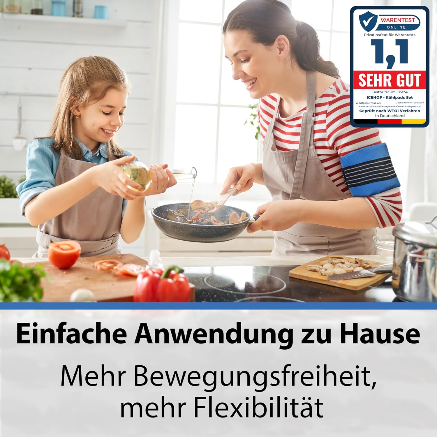 Thumbnail 4 de ICEHOF Kühlpads (3er-Set) mit Vlies-Hülle – vielseitige Kühl- und Wärmekompresse inklusive Klettband