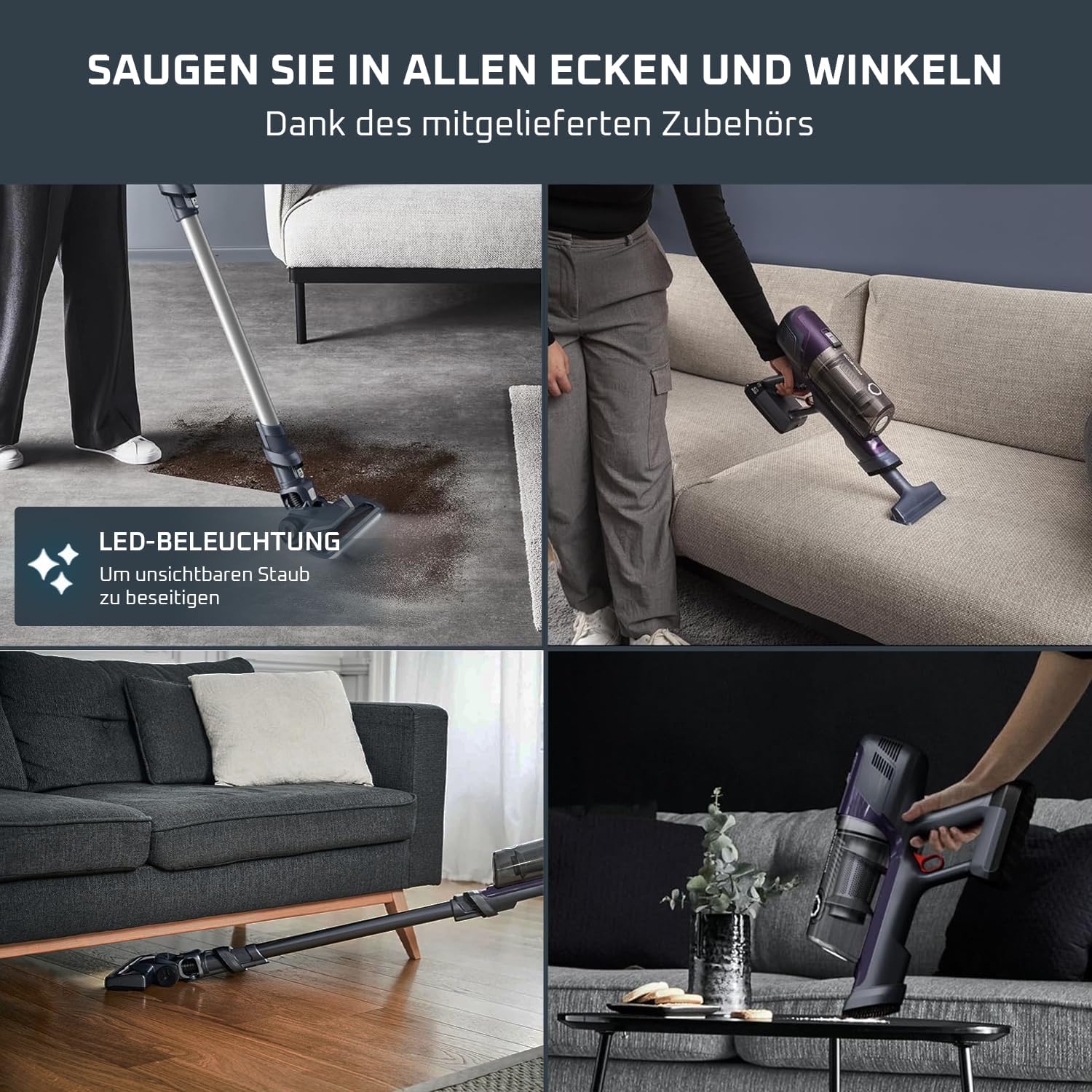 Thumbnail 5 de Rowenta X-Pert 6.60 Essential (RH6838) Akkustaubsauger mit herausnehmbarem Akku, LED-Bodendüse und Wandhalterung