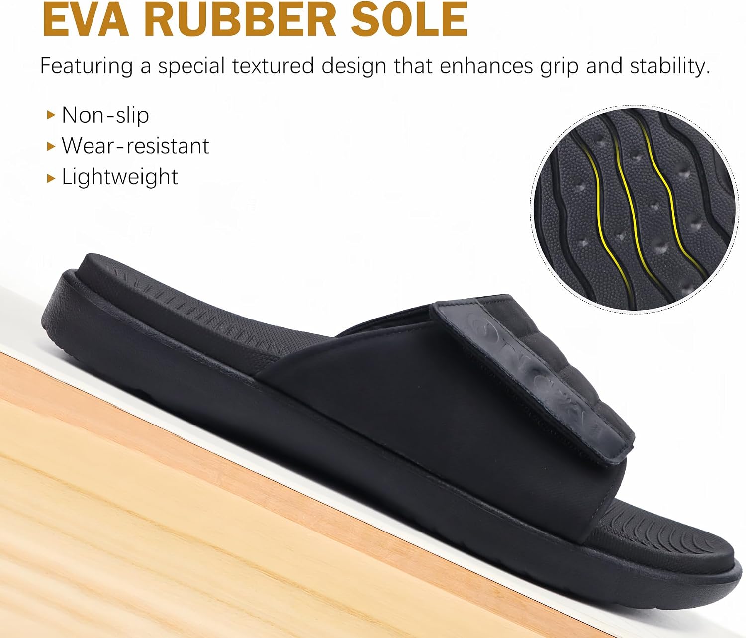 Thumbnail 6 de ONCAI Men's Sandals with Adjustable Straps and Orthotic Arch Support