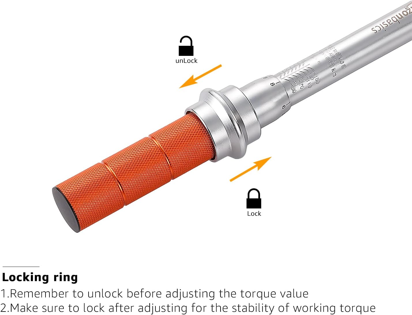 Thumbnail 6 de Amazon Basics 1/4 Inch Drive Click Torque Wrench (20–150 in-lb / 2.5–15 Nm)