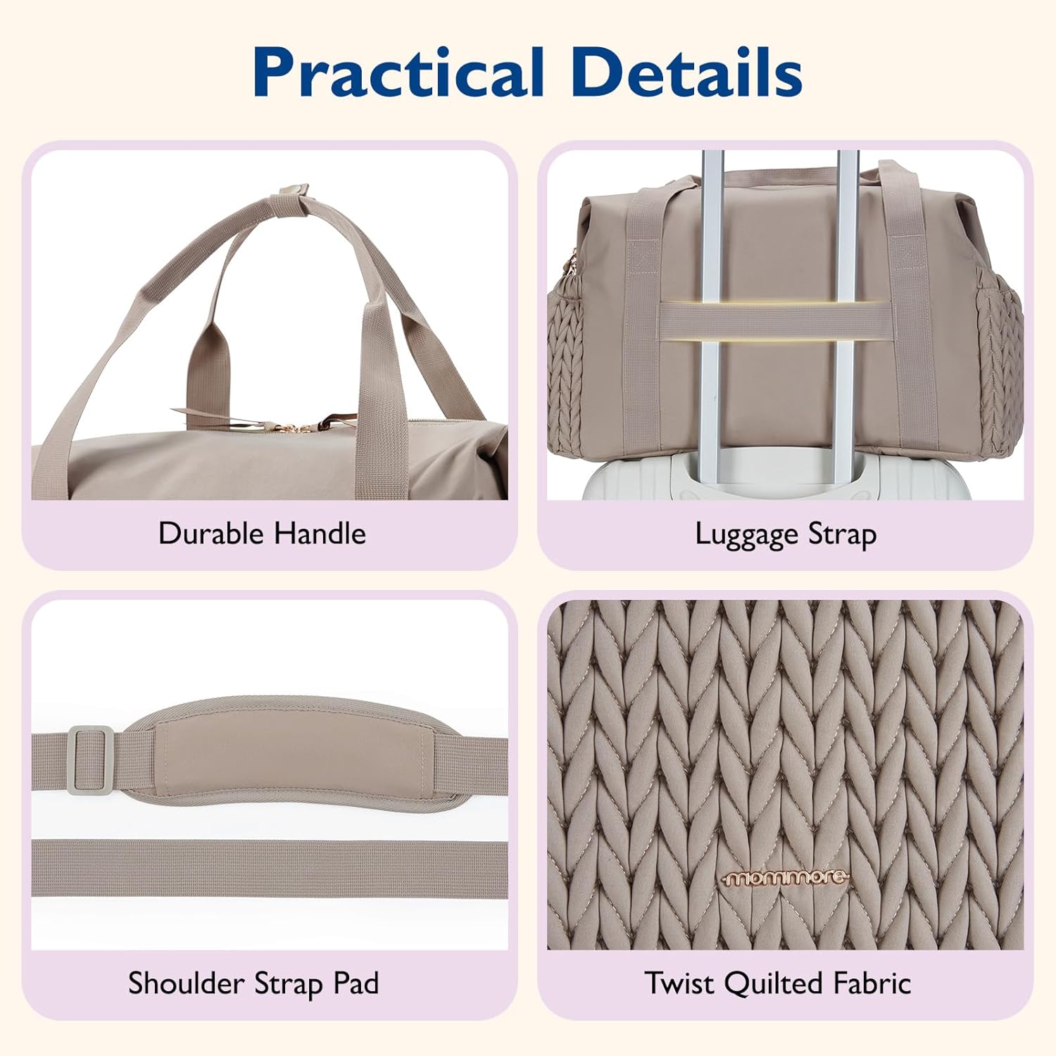 Thumbnail 4 de MOMMORE Large Capacity Diaper Bag Tote for Travel, Hospital and On-the-Go Parents