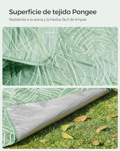 Detalle 2 de SONGMICS Manta de Picnic 300 x 200 cm GCM310C03 — grande, impermeable y plegable