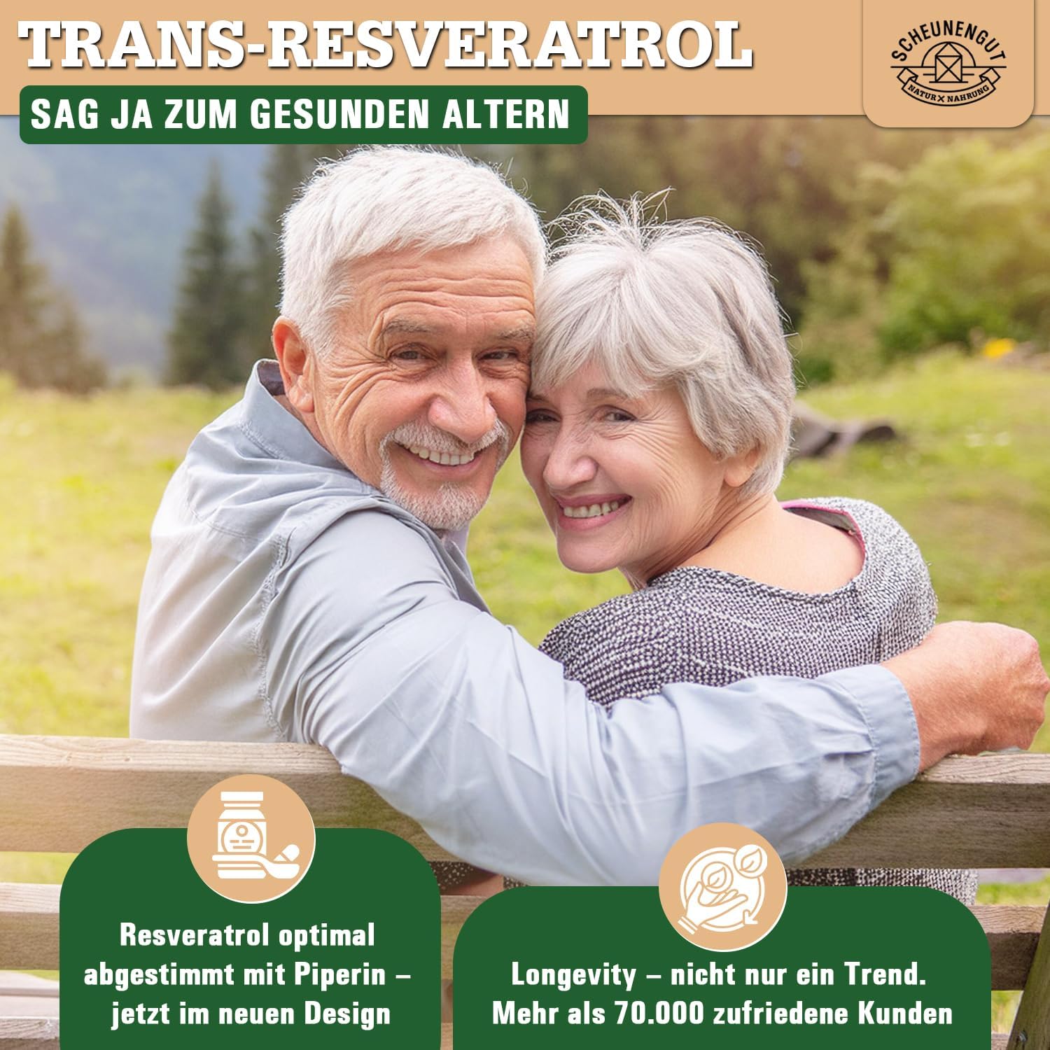 Detalle 2 de SCHEUNENGUT Resveratrol 1000mg Kapseln