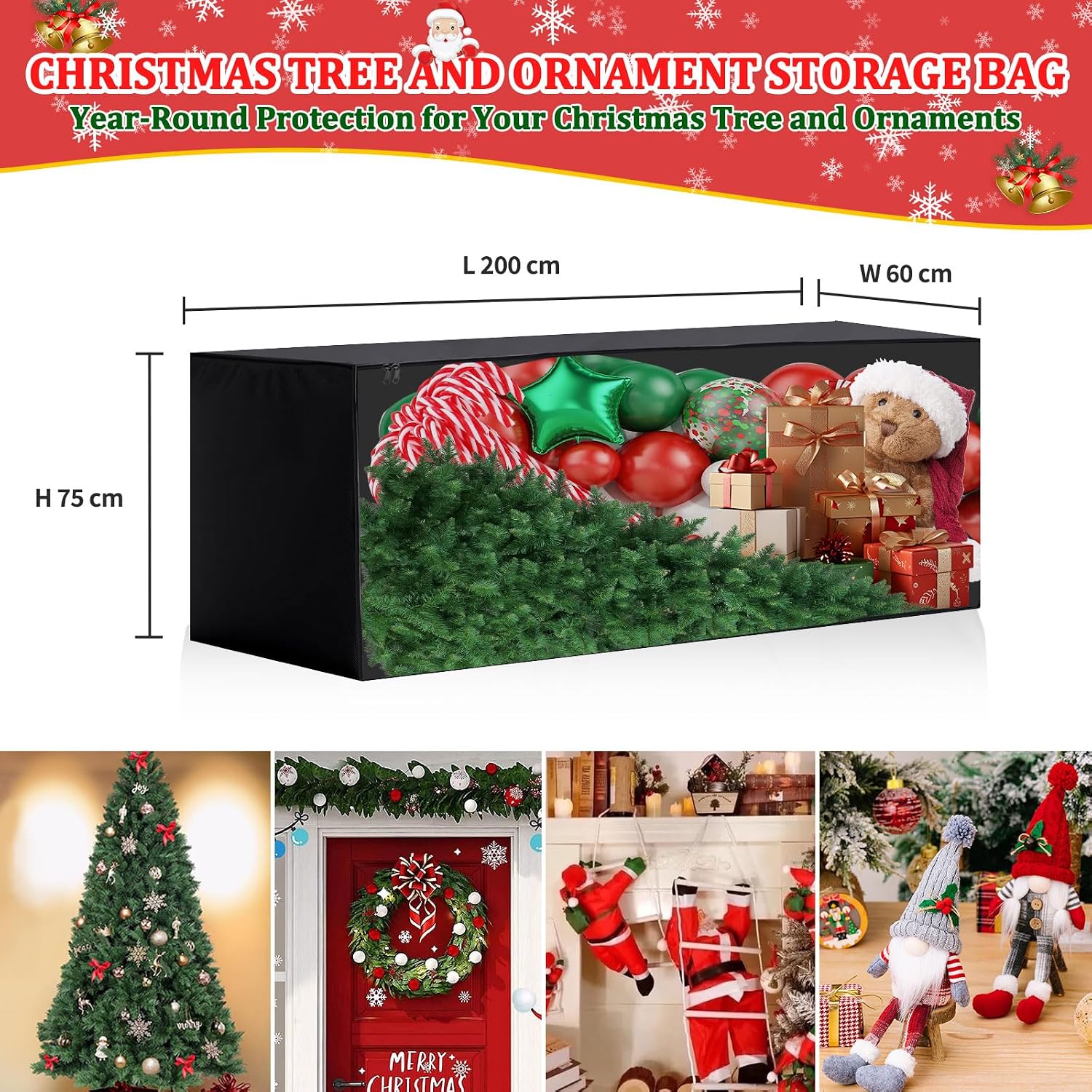 Thumbnail 1 de Aipwerer Sac de Rangement Sapin Noël 200x60x75 cm