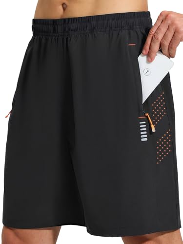 Detalle de Cimic Pantalón corto de running para hombre con bolsillos y cintura elástica