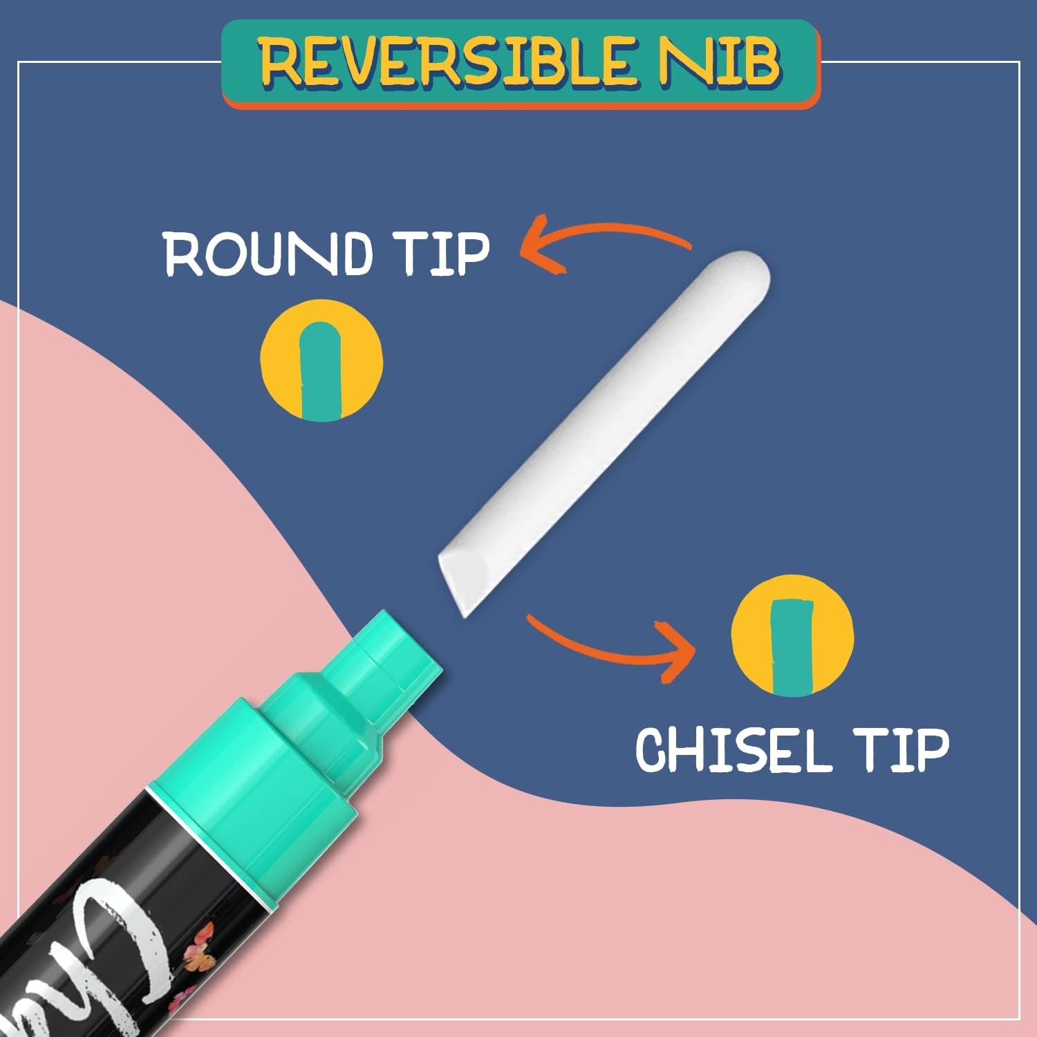 Detalle de Liquid Chalk Pens (30 Pack, 6mm) Pastel + Neon Chalkola-style erasable markers for non-porous surfaces
