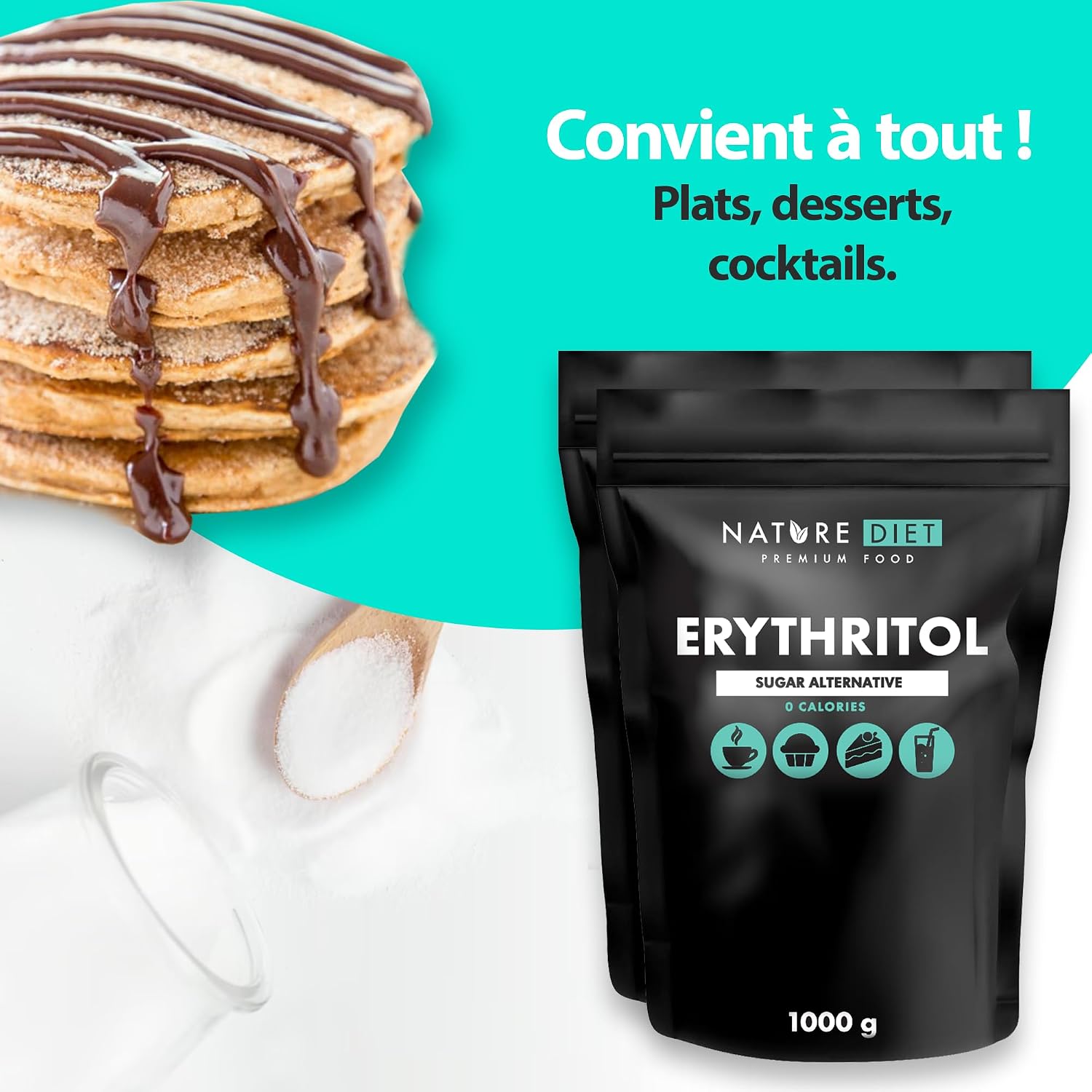 Thumbnail 5 de Nature Diet Ărythritol 2000 g đ§