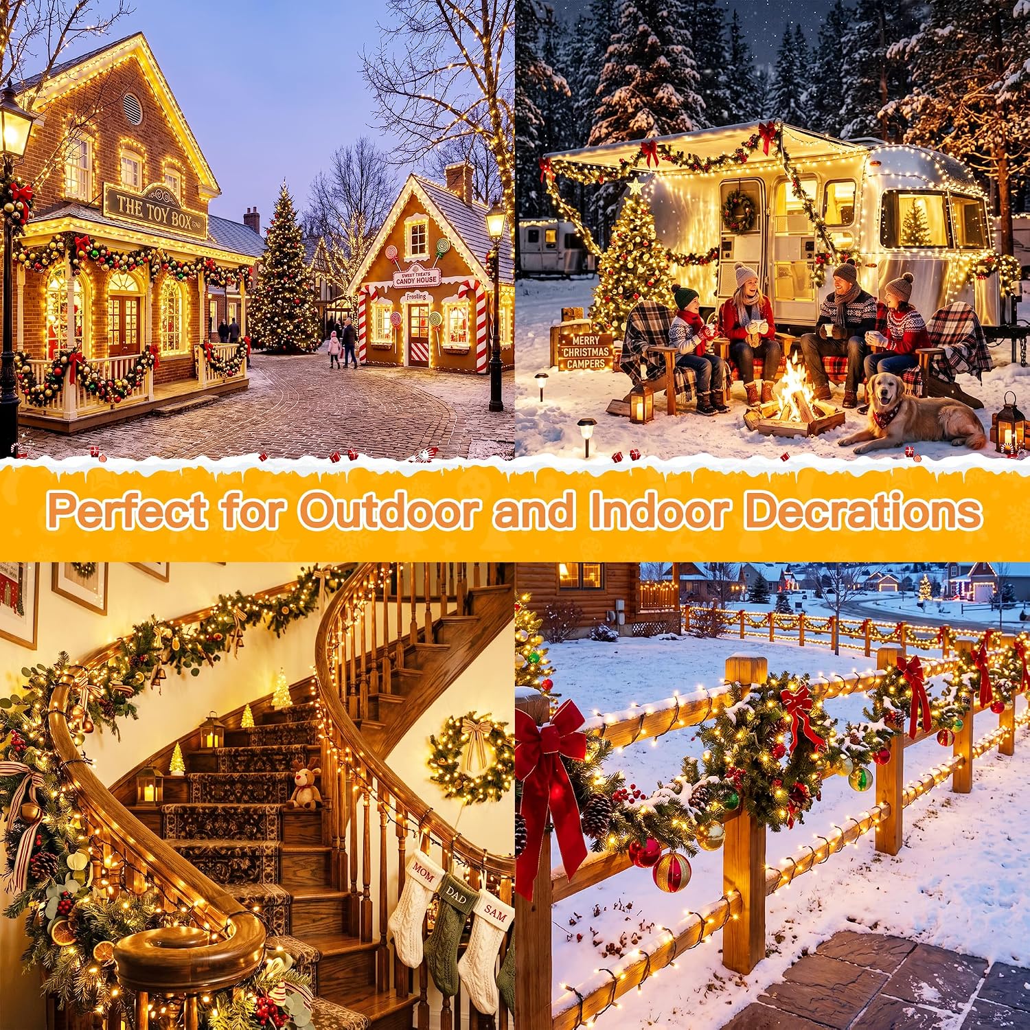 Thumbnail 6 de HeiPard 164ft Warm White LED Christmas Lights, 500 LEDs, Remote Control