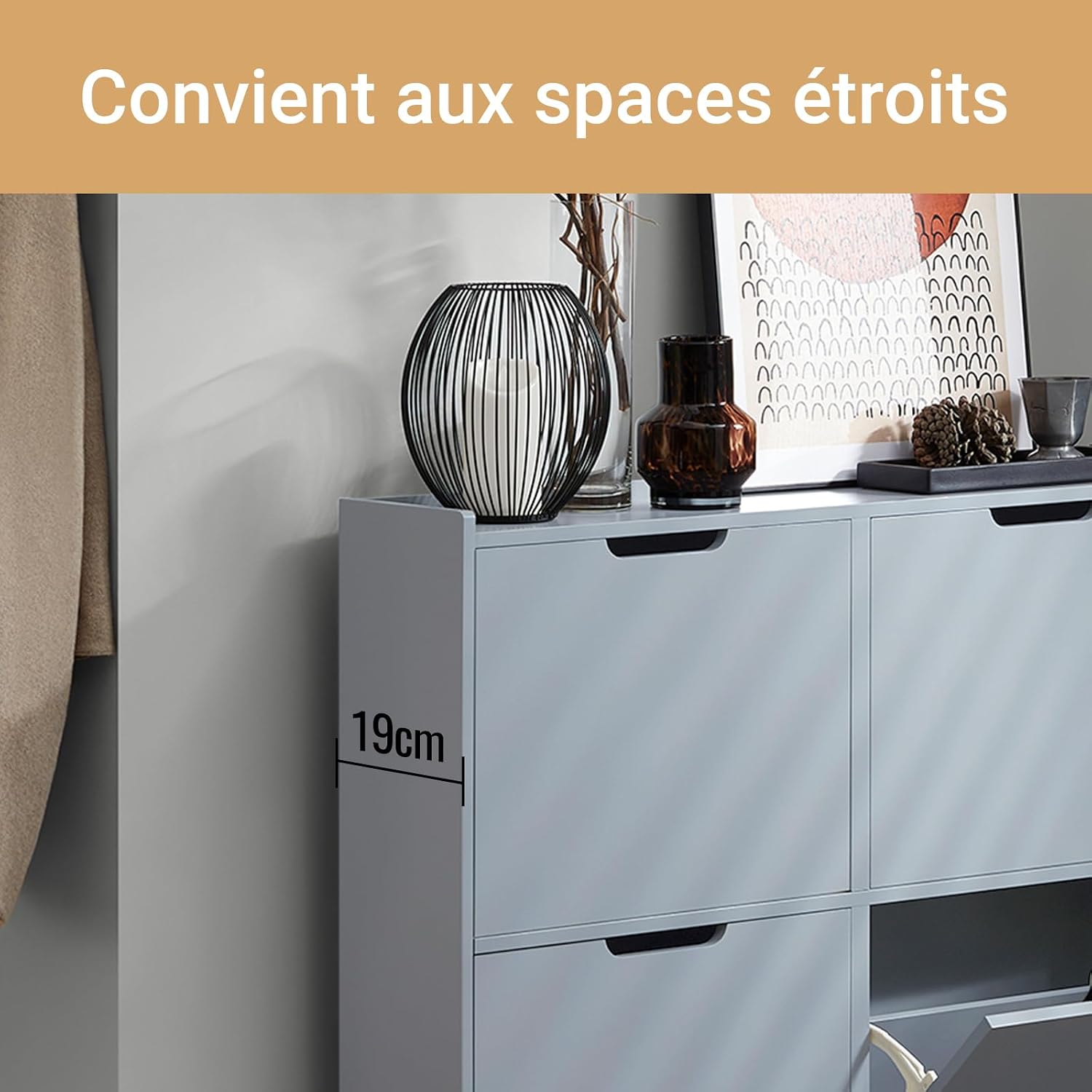 Thumbnail 4 de SoBuy FSR100-HG meuble à chaussures 60 kg