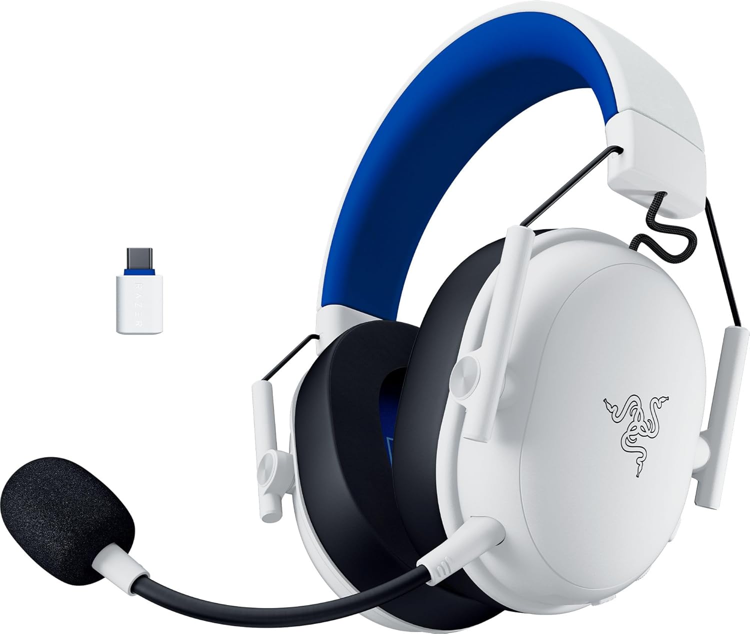 Detalle de Razer BlackShark V3 X HyperSpeed PlayStation – Kabelloses E‑Sport Gaming Headset (Weiß, 270 g)
