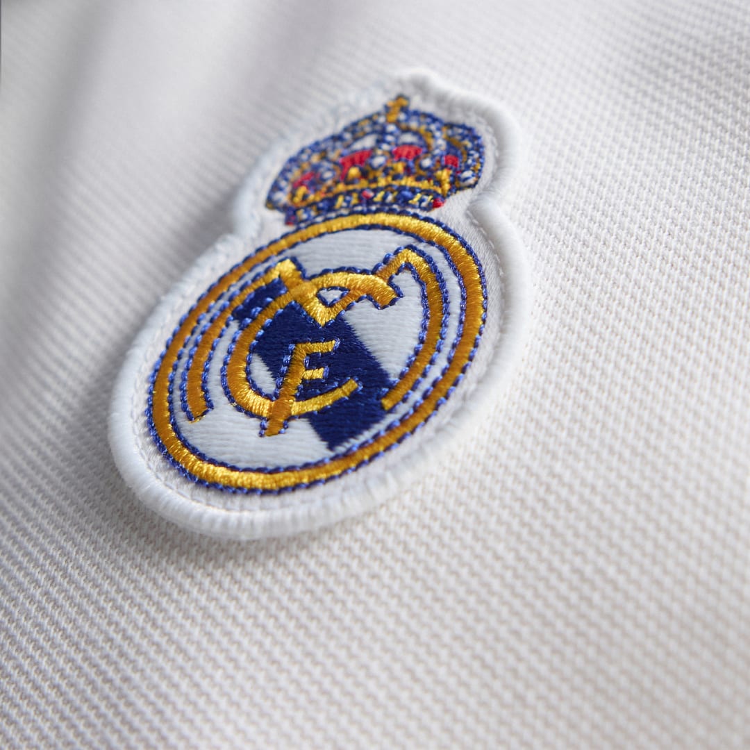 Thumbnail 2 de Polo Real Madrid Terrace Icons Long Sleeve de Adidas – Blanco