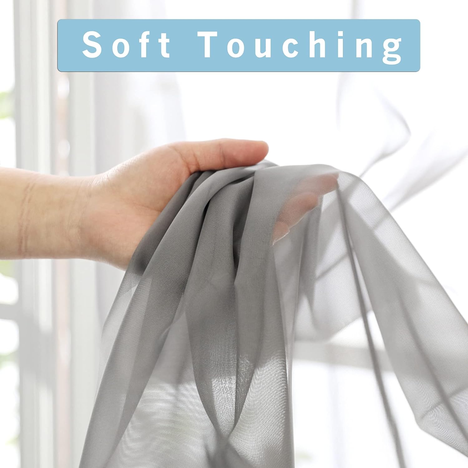 Detalle 1 de OWENIE Sheer Curtains, 96-Inch Length