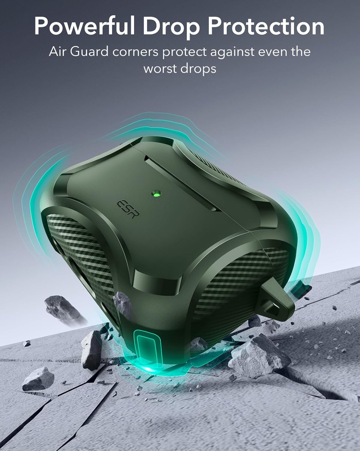 Thumbnail 5 de ESR Coque pour AirPods Pro 3 (2025) avec verrouillage magnétique et MagSafe, Vert