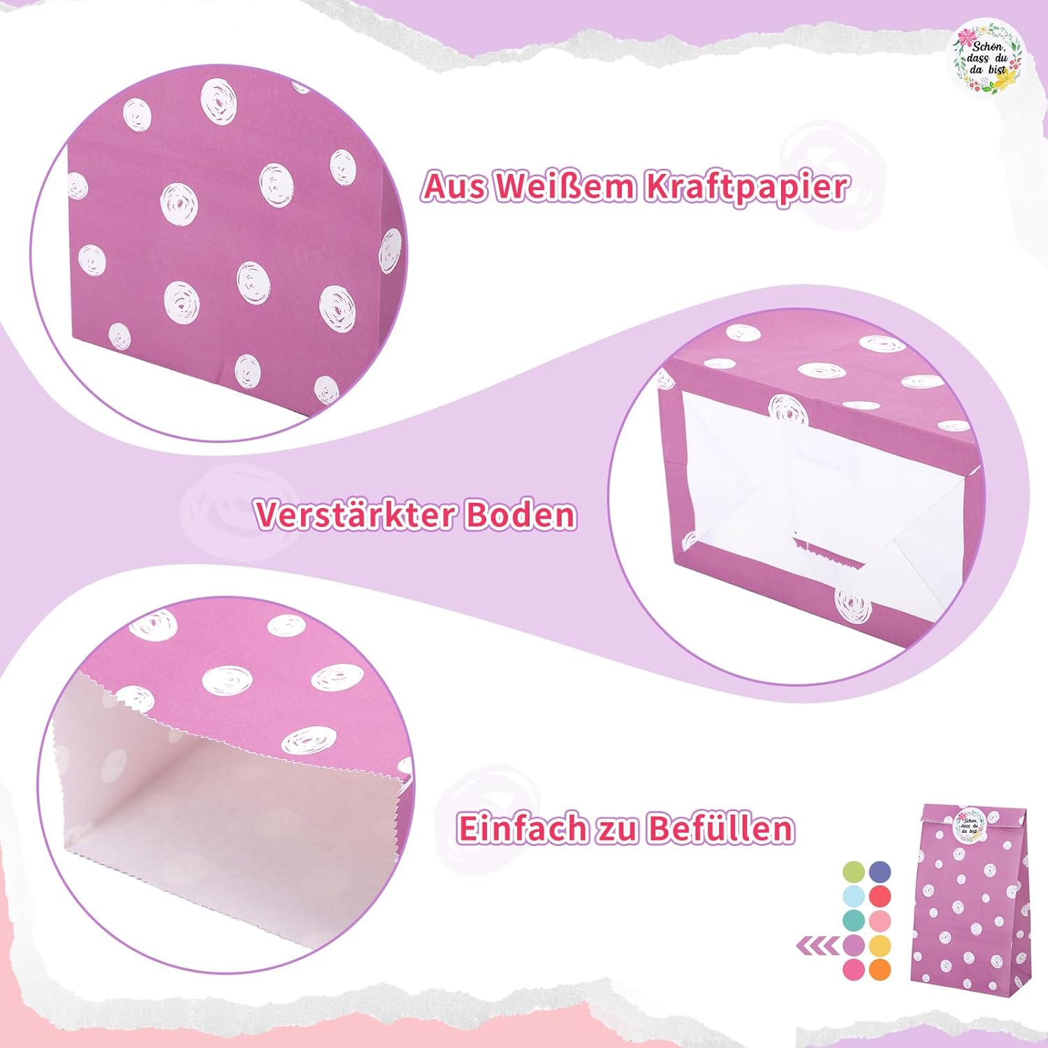 Thumbnail 5 de woric 50 Papiertüten 22x12x7 cm 🎁