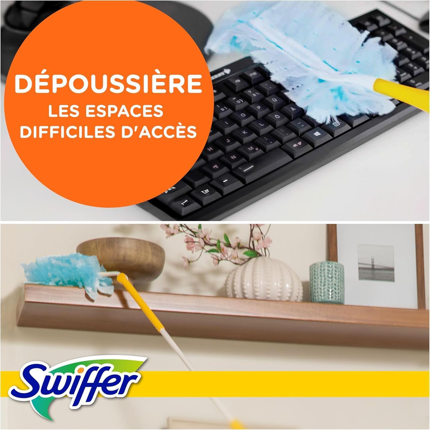 Thumbnail 4 de Swiffer Duster Plumeau Recharges (25 unités) pour capturer la poussière, poils et allergènes