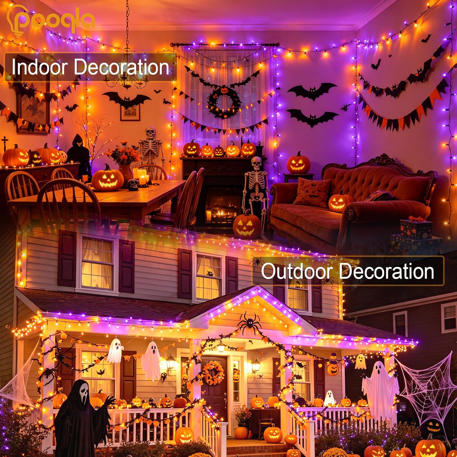 Thumbnail 4 de Pooqla Halloween string lights 66 ft