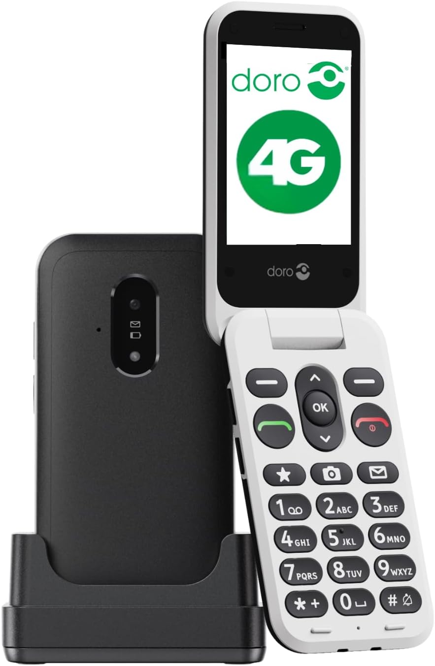 Detalle de Doro Leva E22 4G : Téléphone à clapet seniors avec grand écran 2,8'' et Doro Secure