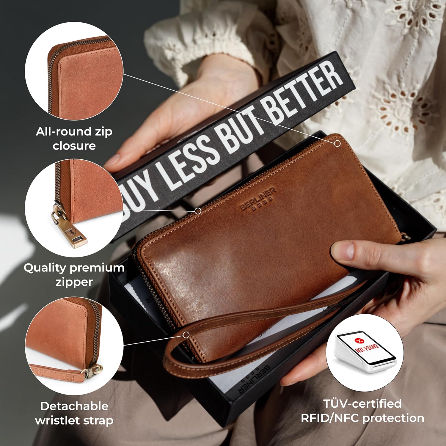 Thumbnail 4 de Berliner Bags Lyon Cartera Grande 19x10x2 cm