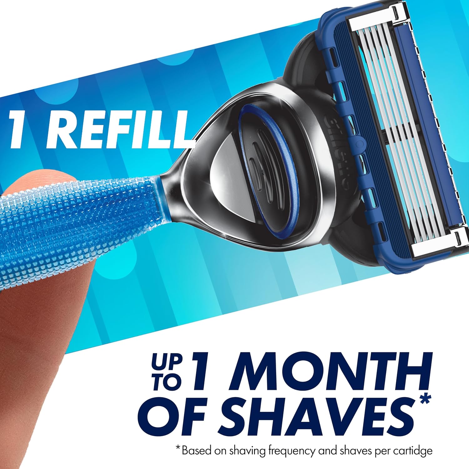 Detalle 1 de Gillette 5 Men's 5-Blade Razor Refills, 12 Count with Lubrication Strip