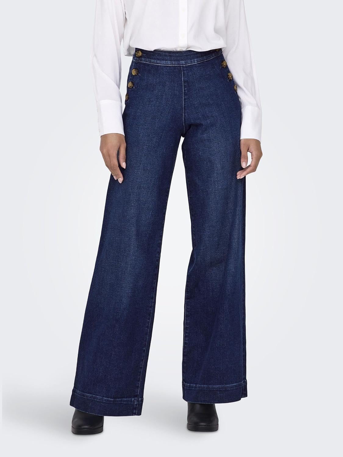 Thumbnail 1 de ONLY Onlmadison HW Button Wide Donna – Pantaloni leggeri e traspiranti