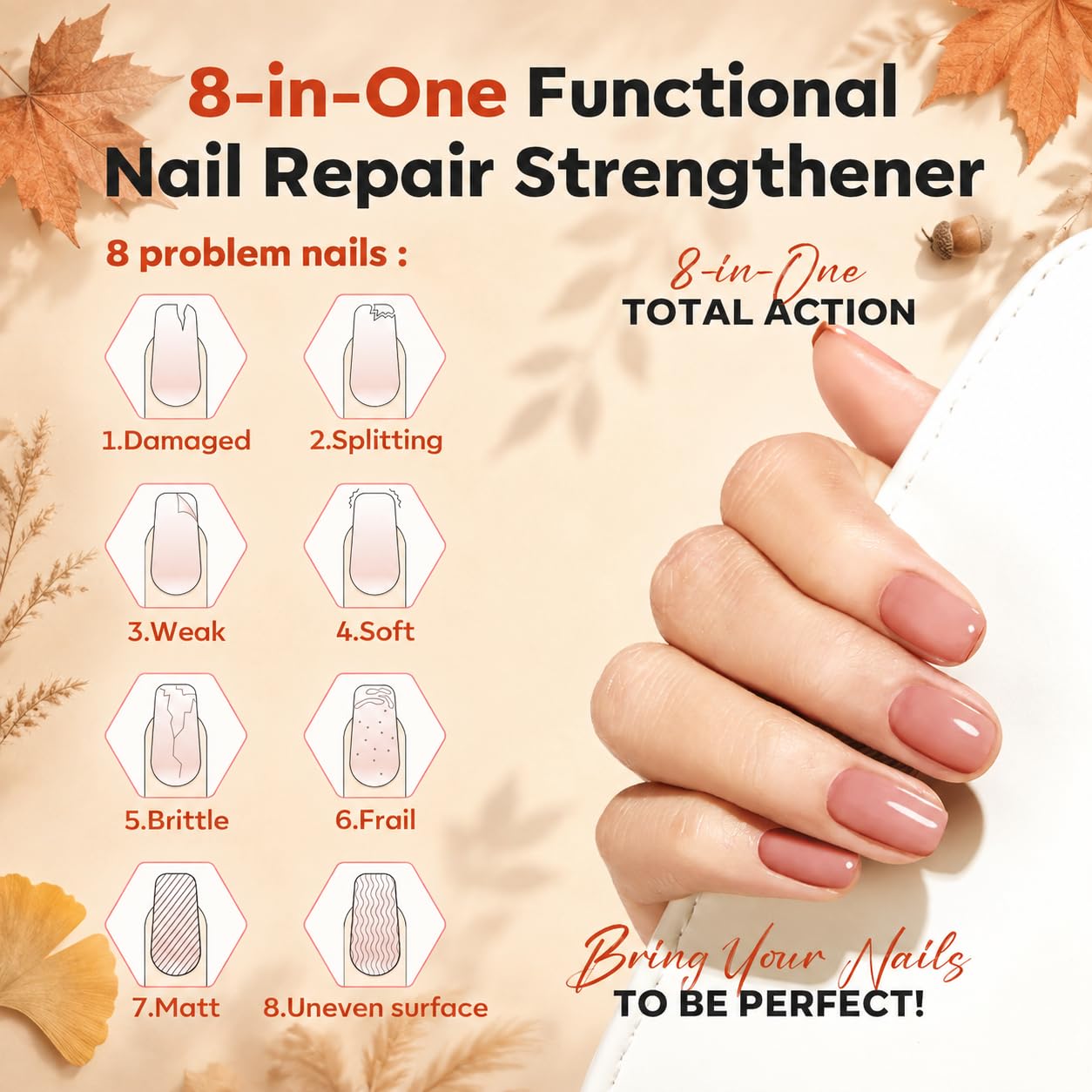 Detalle de Modelones Nail Strengthener and Growth – Blushed Berry