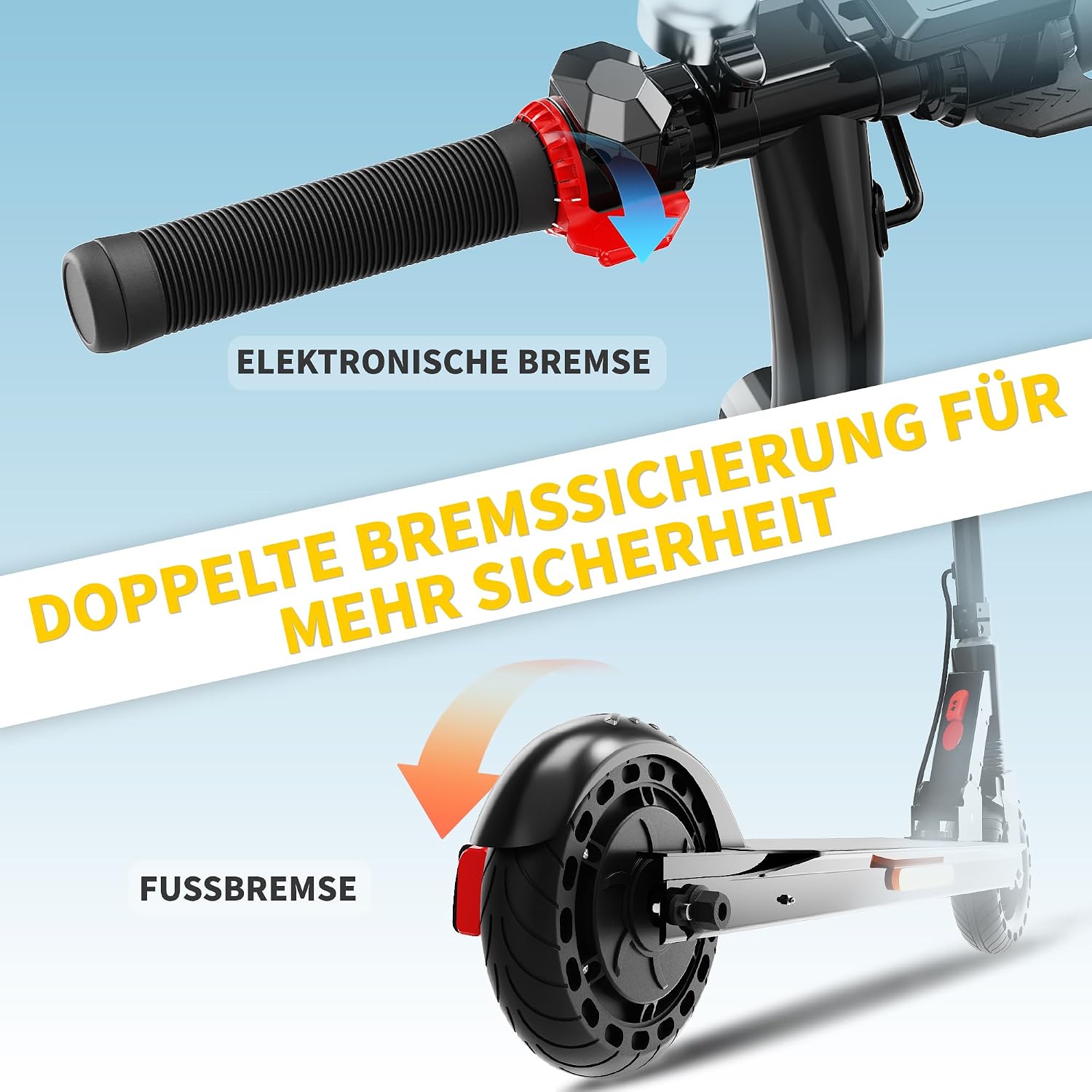 Detalle de QnQ E Scooter 2026 – 8 Zoll faltbarer Elektroroller mit 500 W für Jugendliche